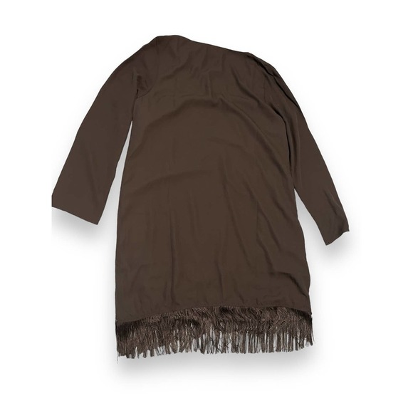 NWT Anna Cai V-neck Dress with Diagonal Fringe Women's L - Picture 2 of 10